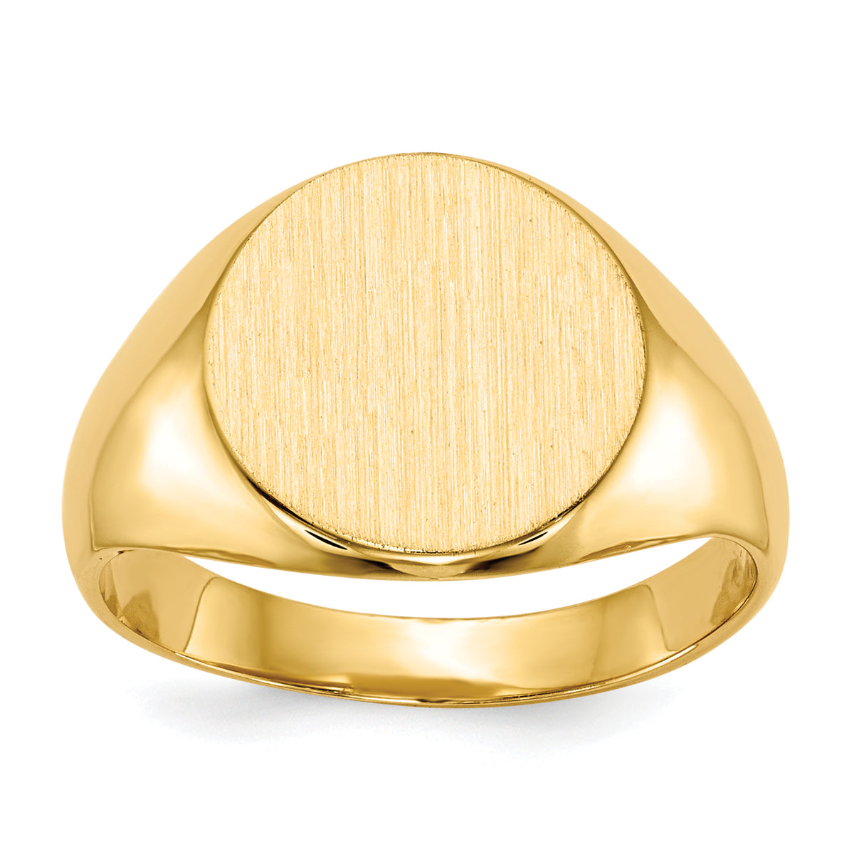 10k 11.5x12.0mm Closed Back Signet Ring