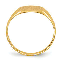 10k 8.5x9.5mm Open Back Signet Ring