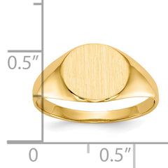 10k 8.5x9.5mm Open Back Signet Ring