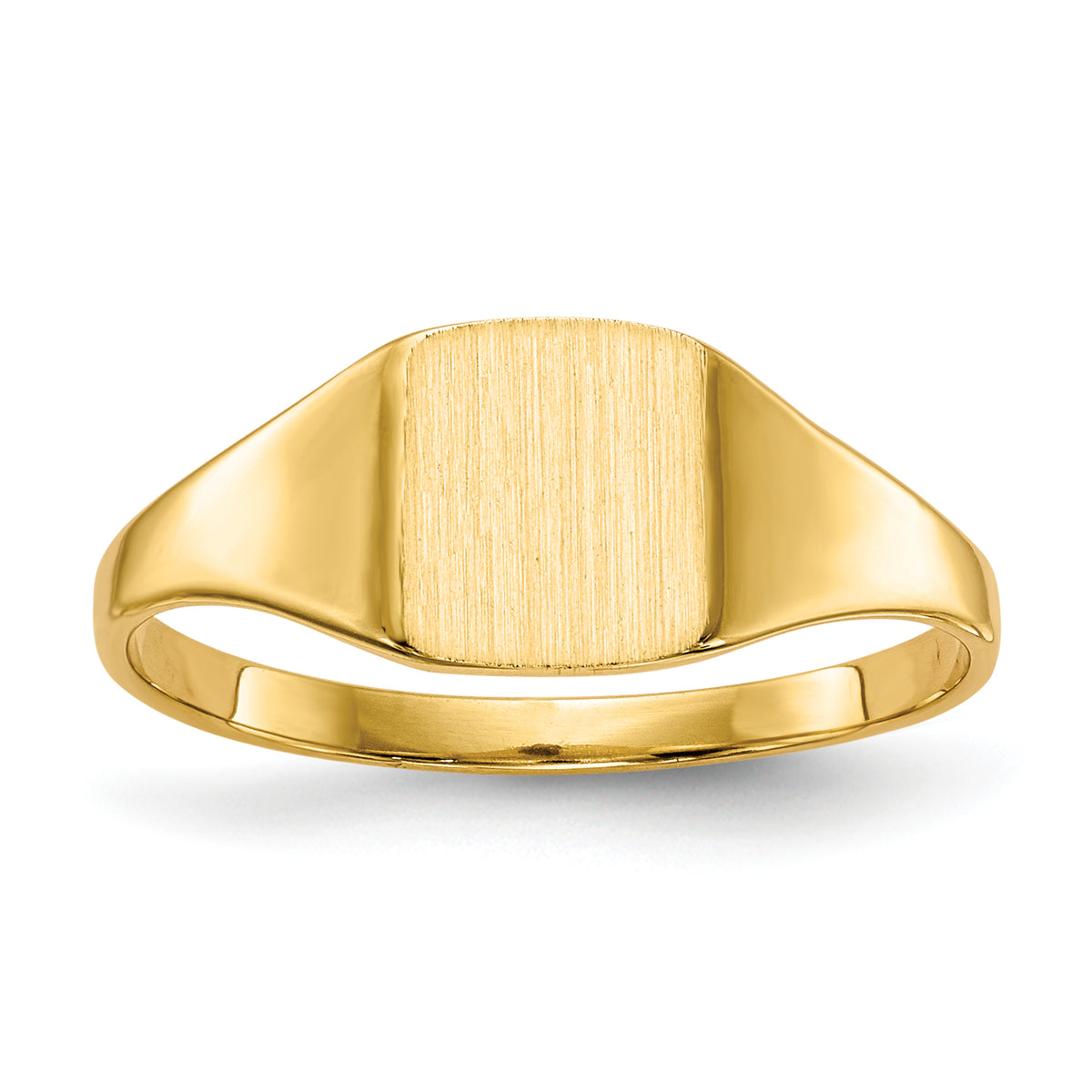 10k 6.5x7.0mm Closed Back Signet Ring