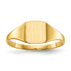 10k 6.5x7.0mm Closed Back Signet Ring