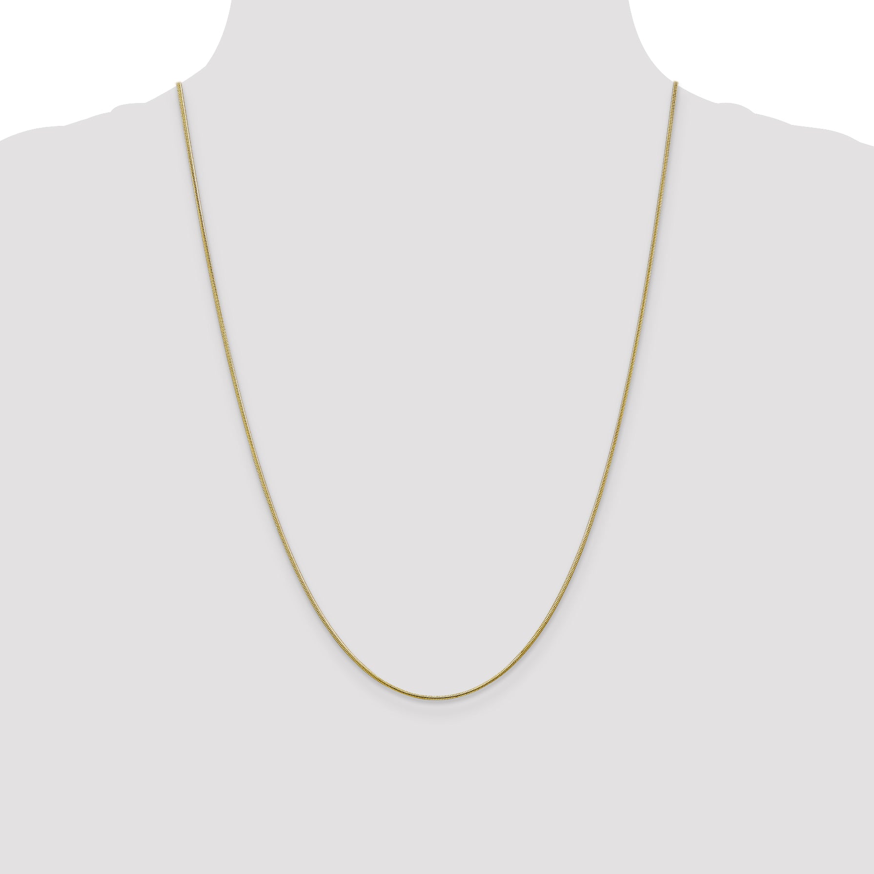 10k 1.1mm Round Snake Chain