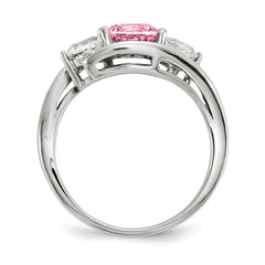 10K White Gold Survivor Collection Clear/Pink Swarovski Topaz Sue Ring