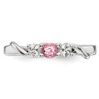 10K White Gold Survivor Collection Clear/Pink Swarovski Topaz Joanna Ring