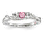 10K White Gold Survivor Collection Clear/Pink Crystal Topaz Joanna Ring