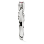 10K White Gold Survivor Collection Clear/Pink Crystal Topaz Joanna Ring