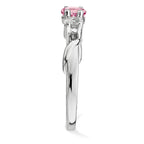 10K White Gold Survivor Collection Clear/Pink Crystal Topaz Joanna Ring