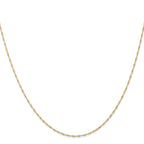 Singapore Chain Necklace in 14K Yellow Gold, 1mm