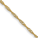 Singapore Chain Necklace in 14K Yellow Gold, 1mm