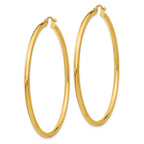 10K Gold Polished Tube Hoop Earrings 2.5mm Elegant WomenÃÂ¢Ã¢âÂ¬Ã¢âÂ¢s Jewelry