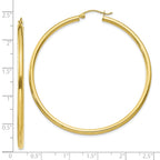 10K Gold Polished Tube Hoop Earrings 2.5mm Elegant WomenÃÂ¢Ã¢âÂ¬Ã¢âÂ¢s Jewelry