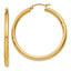 10K Polished 3mm Tube Hoop Earrings
