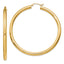 10K Polished 4mm Tube Hoop Earrings