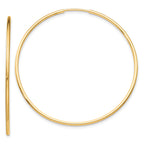 10k Polished Endless Tube Hoop Earrings