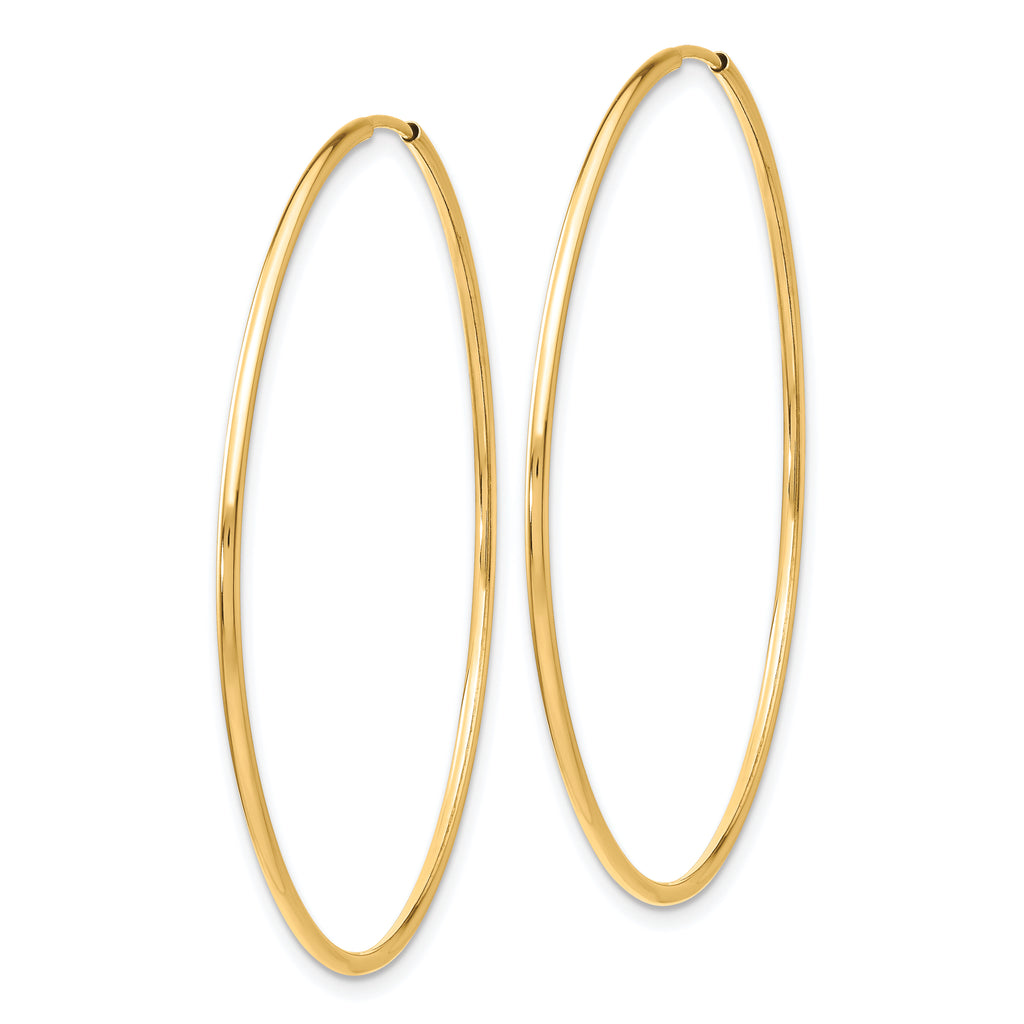 Endless Tube Hoop Earrings in 10K Yellow Gold