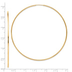 10K Gold Polished Endless Hoop Earrings for Women  Large, Lightweight Design