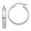 10k White Gold Polished Hoop Earring