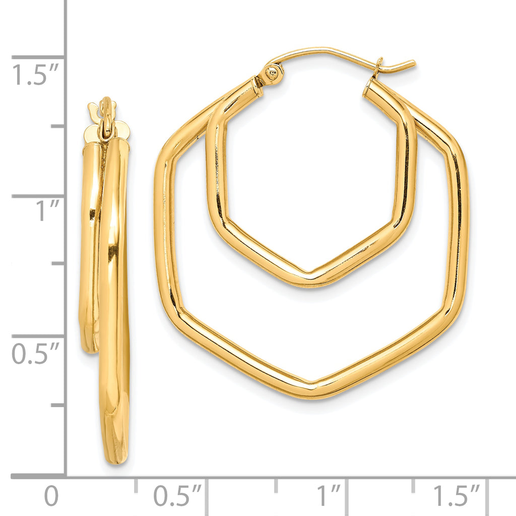 10k Polished Hoop Earrings