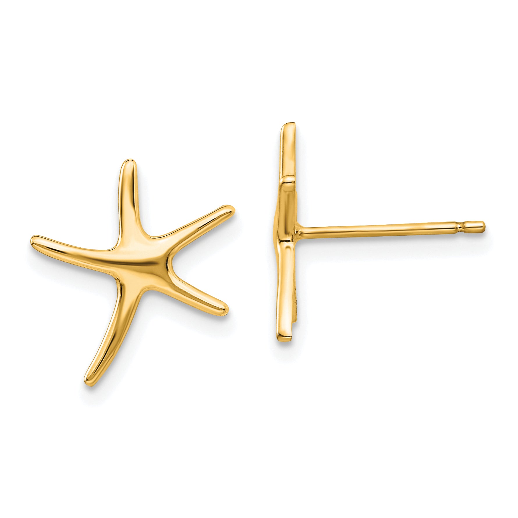 10k Starfish Earrings