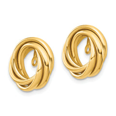 10k Polished Love Knot Earring Jackets