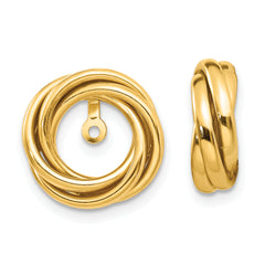 10k Polished Love Knot Earring Jackets