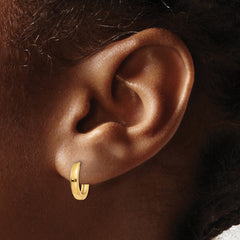 10k 2.25mm Hinged Hoop Earrings