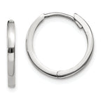 10k White Gold Hinged Earrings