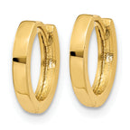 10K Gold Polished Hinged Hoop Earrings for Women  Solid Huggie Style