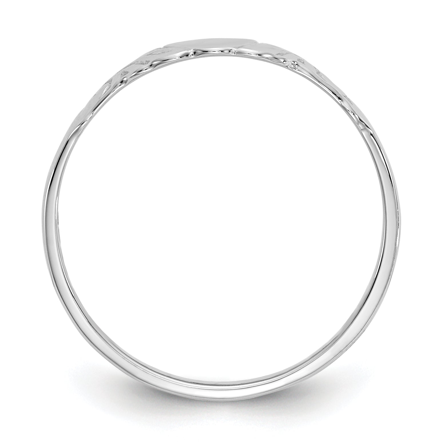 10k White Gold Heart Ring Secondary image