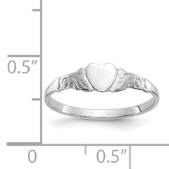 10k White Gold Heart Ring