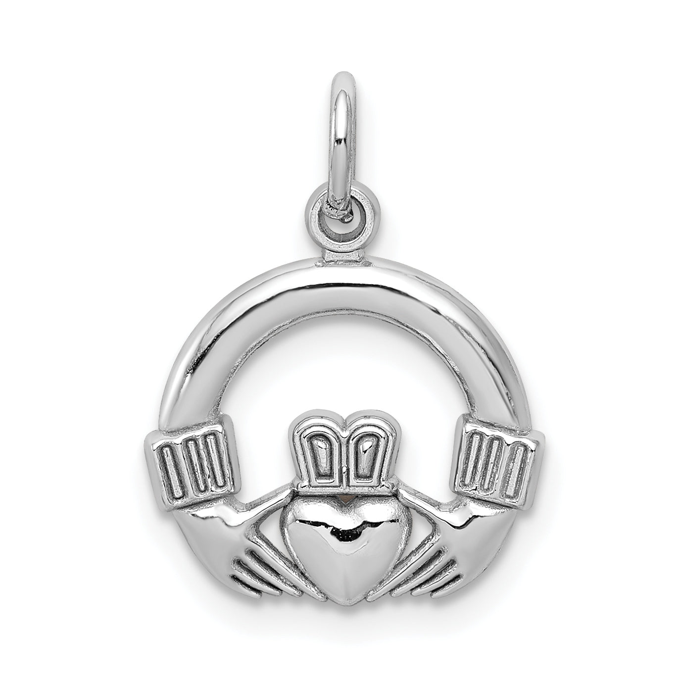 10k White Gold Claddagh Charm Main image