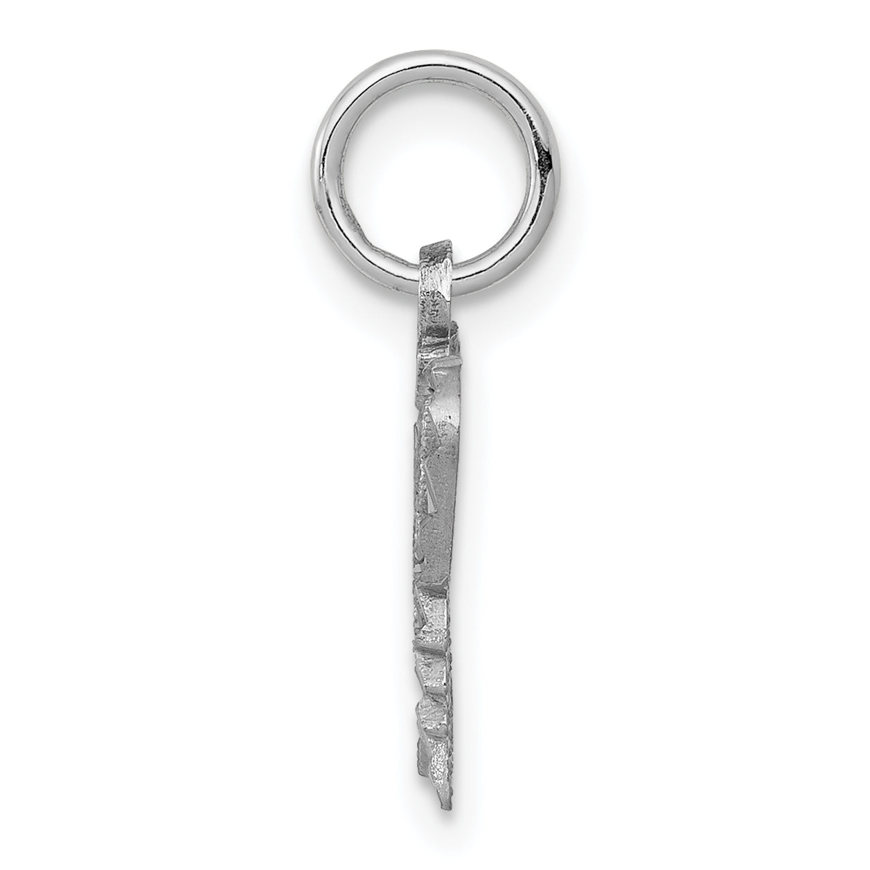 10K White Gold Butterfly Charm with Polished Rhodium Finish Elegant & Solid Design