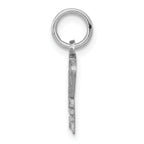 10K White Gold Butterfly Charm with Polished Rhodium Finish Elegant & Solid Design