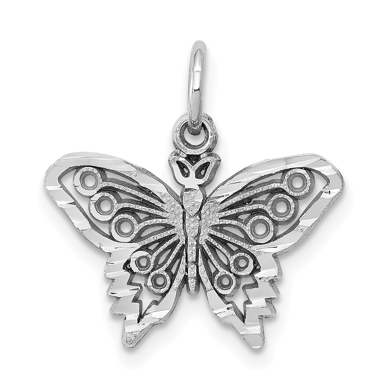 10k White Gold Butterfly Charm Main image