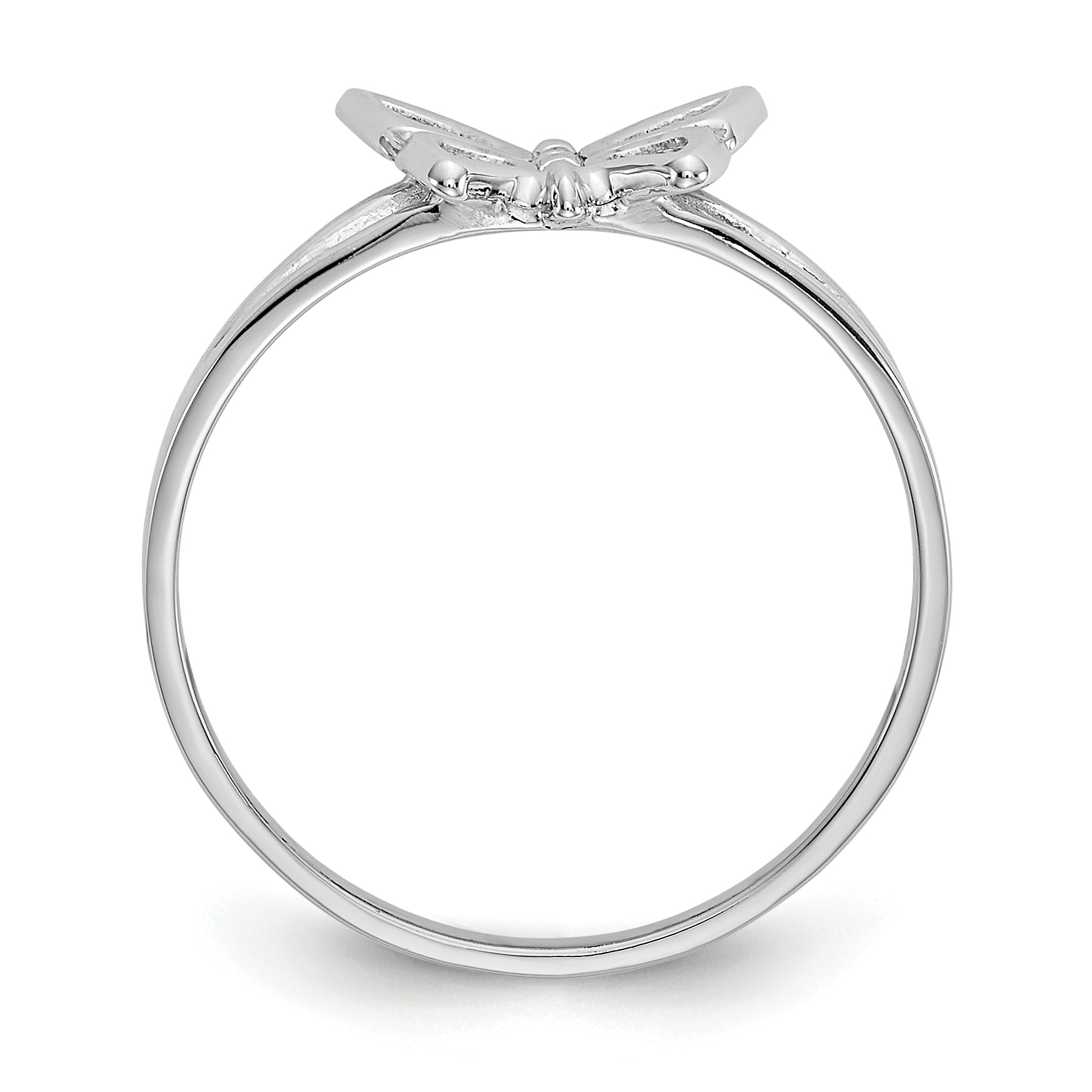 10K White Gold Butterfly Ring