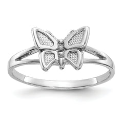 10K White Gold Butterfly Ring