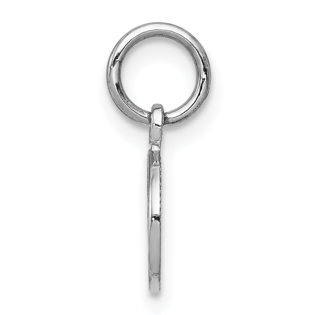 10K White Gold Angel Charm with Polished Rhodium Finish Elegance Secondary image