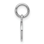 10K White Gold Angel Charm with Polished Rhodium Finish Elegance