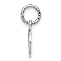 10K White Gold Angel Charm with Polished Rhodium Finish Elegance