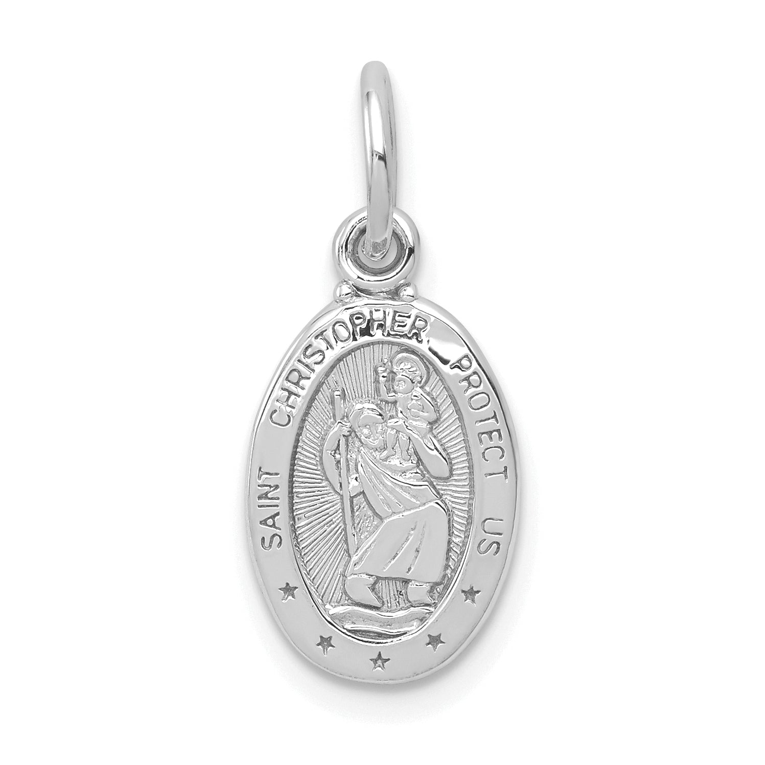 10K White Gold St. Christopher Medal Main image