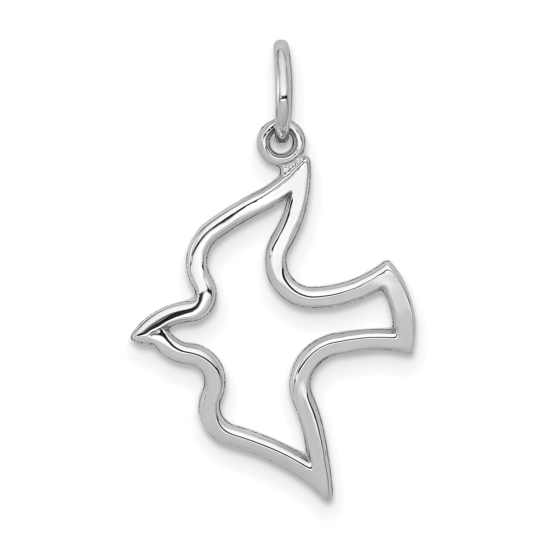 10K White Gold Dove Charm Main image