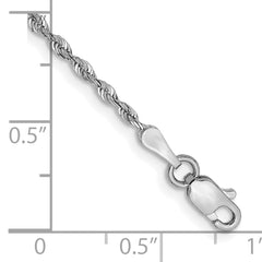 10k White Gold 1.85mm D/C Quadruple Rope Chain - 7