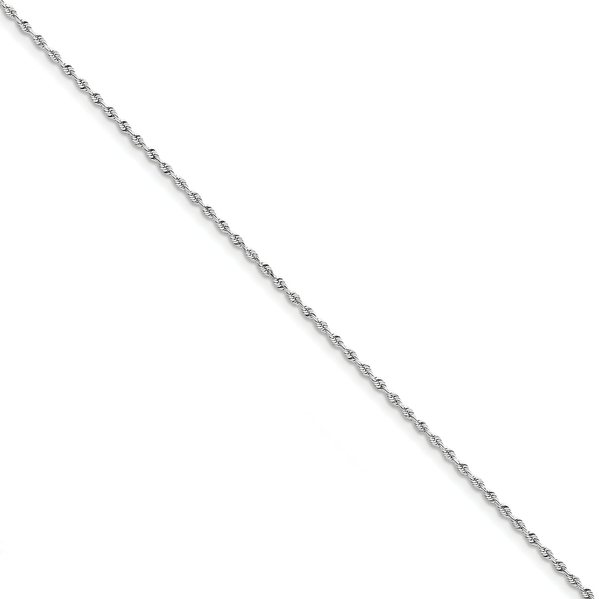 10K White Gold 1.85mm Diamond Cut Quadruple Rope Chain