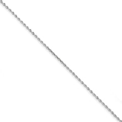 10K White Gold 2.00mm Diamond Cut Quadruple Rope Chain