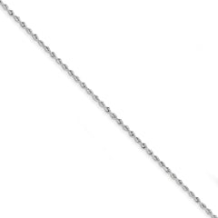 10K White Gold 2.25mm Diamond Cut Quadruple Rope Chain