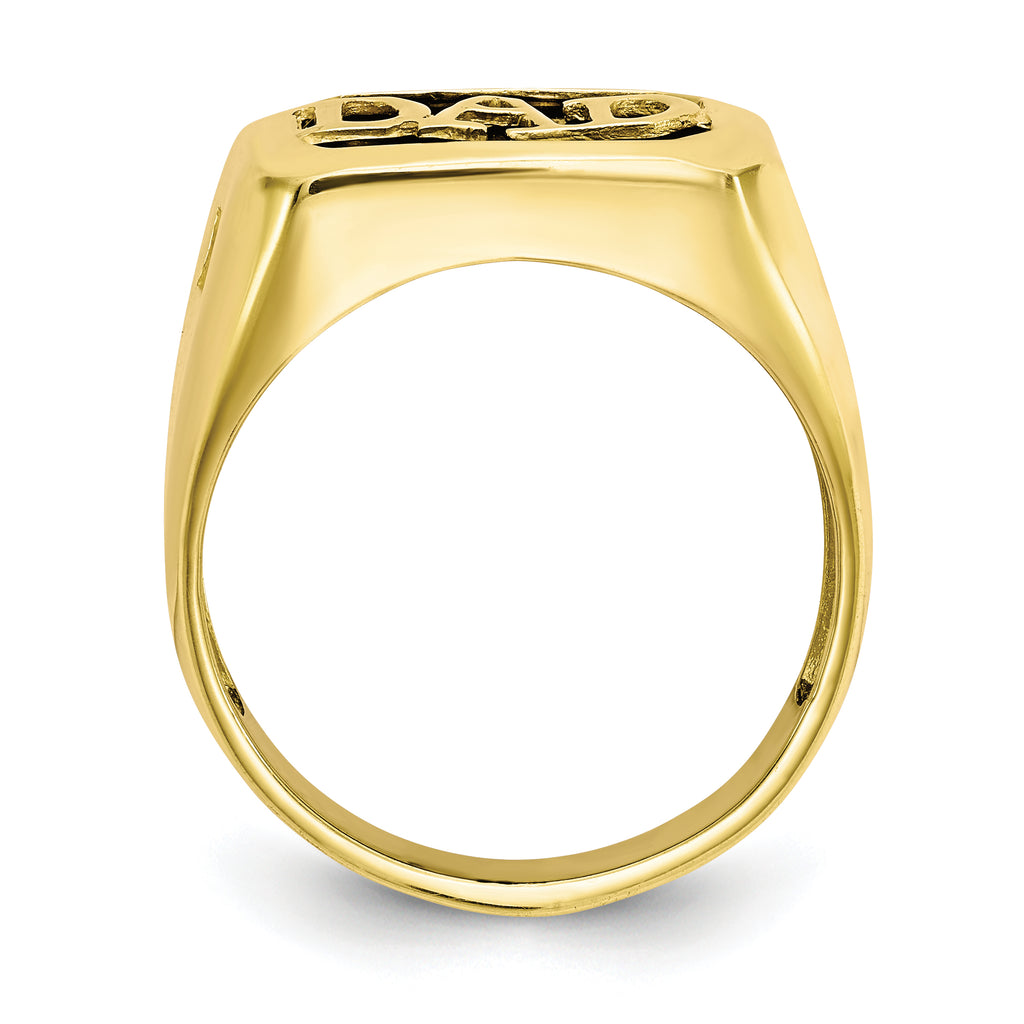 10k Men's Diamond and Black Onyx DAD Ring