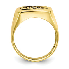 10k Men's Diamond and Black Onyx DAD Ring - 10