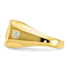 10k Men's Diamond and Black Onyx DAD Ring - 10