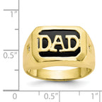 10k Men's Diamond and Black Onyx DAD Ring