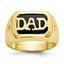 10k Men's Diamond and Black Onyx DAD Ring